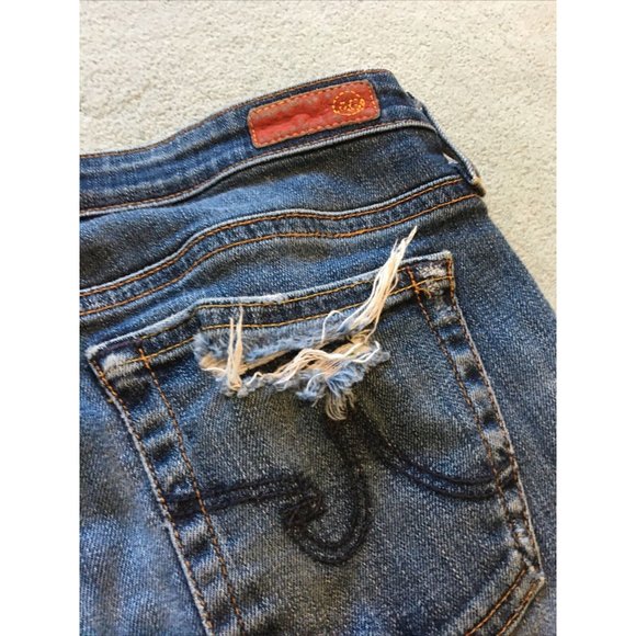 AG Adriano Goldschmied Slim Distressed Women's Jeans Light Wash 29x29 - Picture 11 of 12